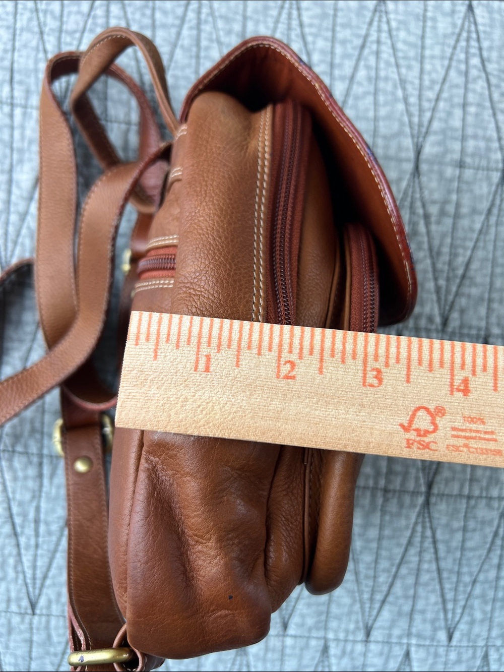 Source Unknown Tan Leather Mini Backpack - Picture 13 of 16